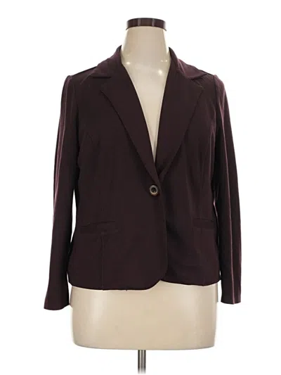 Pre-owned Eddie Bauer Blazer Jacket In Burgundy