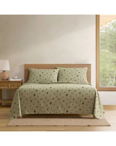 Eddie Bauer Buddy Camping Cotton Sheet Set In Green