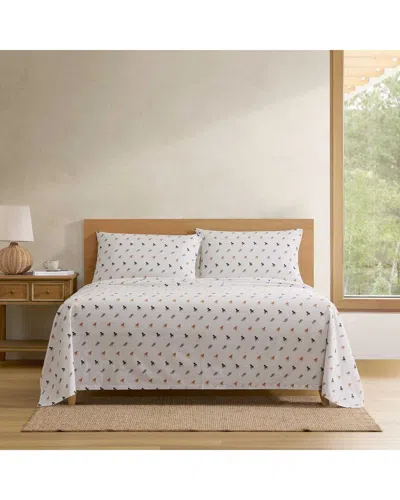 Eddie Bauer Buddy Stripes Cotton Sheet Set In White