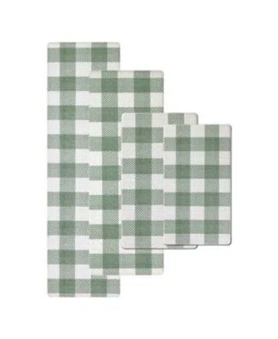 Eddie Bauer Buffalo Check Non Slip Kitchen Mats In Green