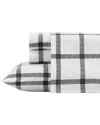 Eddie Bauer Bunkhouse Plaid 100% Cotton Flannel Sheet Set In Grey
