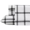 Eddie Bauer Bunkhouse Plaid Cotton Flannel Sheet Set In Dark Grey