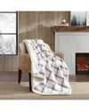Eddie Bauer Bunkhouse Plaid Sherpa-reversible Throw Blanket In Grey