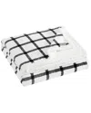 Eddie Bauer Plaid Ultra Soft Plush Fleece Blanket, Full/queen In Black & White