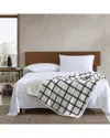 Eddie Bauer Bunkhouse Plaid Ultra Soft Plush Fleece Reversible Throw Blanket In Grey