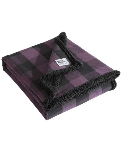 EDDIE BAUER EDDIE BAUER CABIN PLAID COTTON FLANNEL REVERSIBLE THROW BLANKET