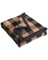 Eddie Bauer Cabin Plaid Cotton Flannel Reversible Throw Blanket