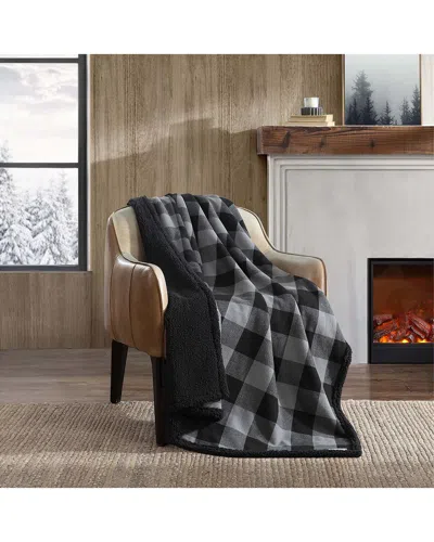 Eddie Bauer Cabin Plaid Flannel Reversible Throw Blanket