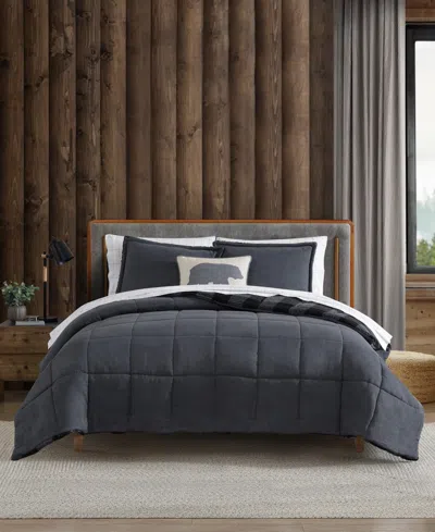 Eddie Bauer Cabin Plaid Microfiber 3-piece Comforter Set, Full/queen In Blue