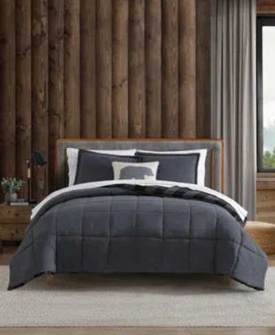 Eddie Bauer Cabin Plaid Microfiber Comforter Sets In Gray
