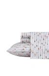 Eddie Bauer Canoe Lake Paddle 100% Cotton Percale Sheet Set In White