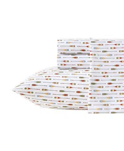 Eddie Bauer Canoe Lake Paddle Temperature Regulating Microfiber 4-pc. Sheet Set, Queen In White