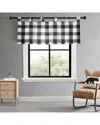 Eddie Bauer Canyon Plaid Window Valance In White/ Black