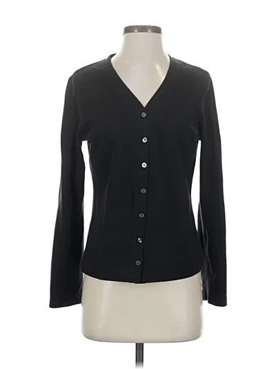 Pre-owned Eddie Bauer Cardigan Sweater In Black