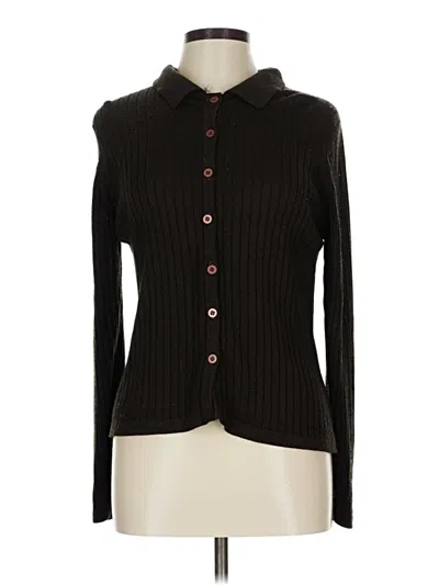 Pre-owned Eddie Bauer Cardigan Sweater In Black