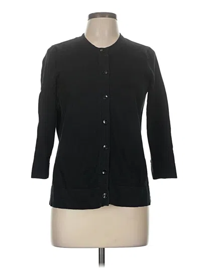 Pre-owned Eddie Bauer Cardigan Sweater In Black