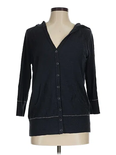 Pre-owned Eddie Bauer Cardigan Sweater In Black