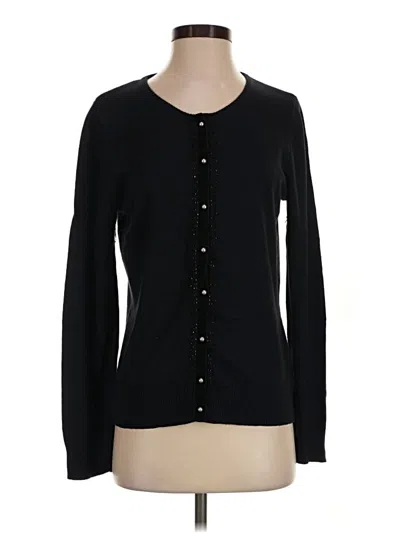 Pre-owned Eddie Bauer Cardigan Sweater In Black
