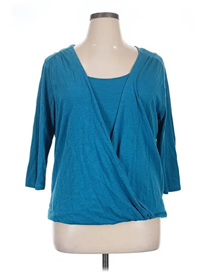 Pre-owned Eddie Bauer Cardigan Sweater In Blue