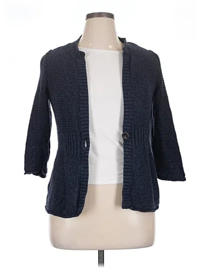 Pre-owned Eddie Bauer Cardigan Sweater In Blue