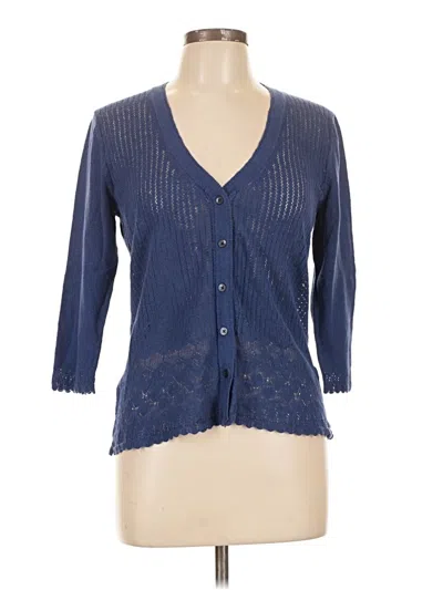 Pre-owned Eddie Bauer Cardigan Sweater In Blue