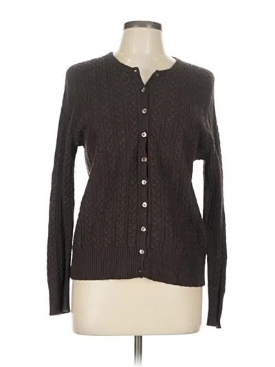 Pre-owned Eddie Bauer Cardigan Sweater In Brown