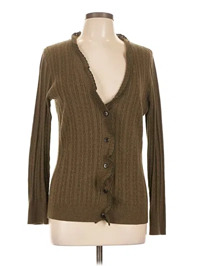 Pre-owned Eddie Bauer Cardigan Sweater In Brown