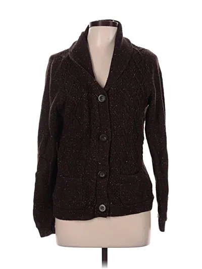 Pre-owned Eddie Bauer Cardigan Sweater In Brown