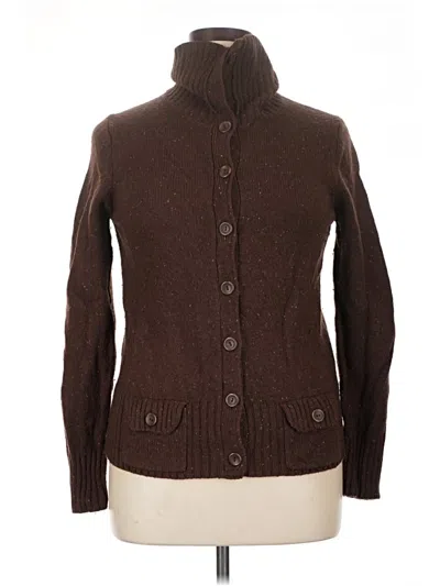 Pre-owned Eddie Bauer Cardigan Sweater In Brown