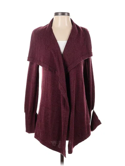 Pre-owned Eddie Bauer Cardigan Sweater In Burgundy