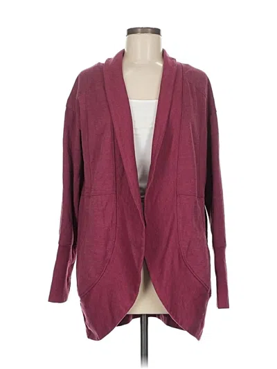 Pre-owned Eddie Bauer Cardigan Sweater In Burgundy