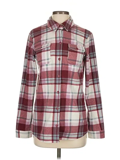 Pre-owned Eddie Bauer Cardigan Sweater In Burgundy