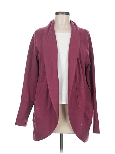 Pre-owned Eddie Bauer Cardigan Sweater In Burgundy