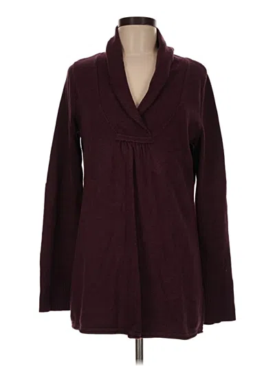 Pre-owned Eddie Bauer Cardigan Sweater In Burgundy