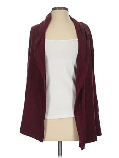 Pre-owned Eddie Bauer Cardigan Sweater In Burgundy