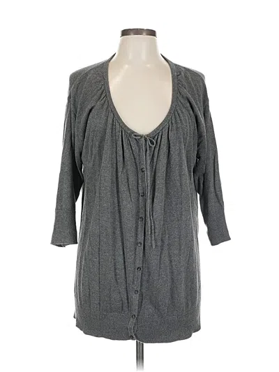 Pre-owned Eddie Bauer Cardigan Sweater In Gray