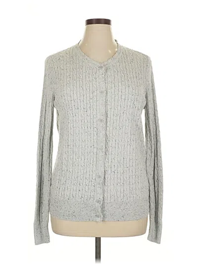 Pre-owned Eddie Bauer Cardigan Sweater In Gray