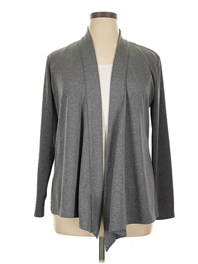 Pre-owned Eddie Bauer Cardigan Sweater In Gray