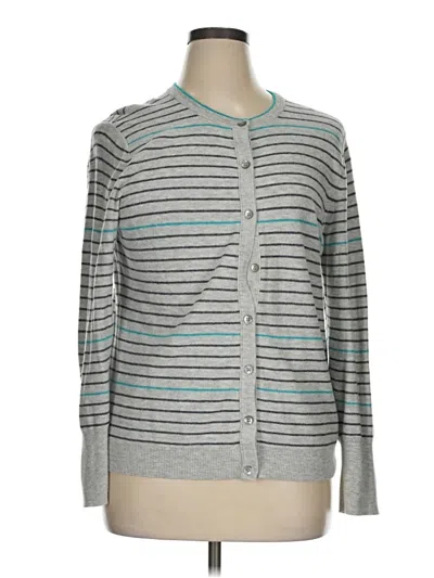 Pre-owned Eddie Bauer Cardigan Sweater In Gray