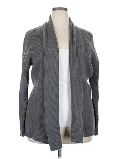 Pre-owned Eddie Bauer Cardigan Sweater In Gray