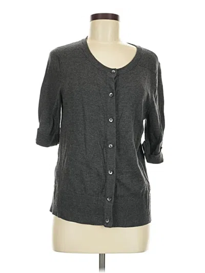 Pre-owned Eddie Bauer Cardigan Sweater In Gray
