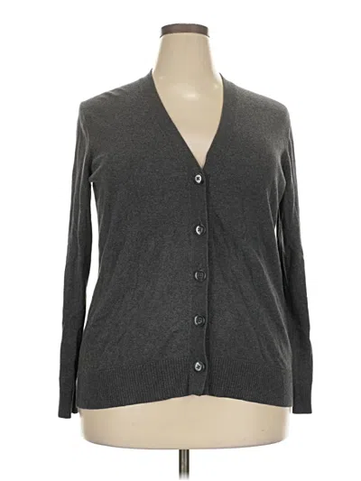 Pre-owned Eddie Bauer Cardigan Sweater In Gray