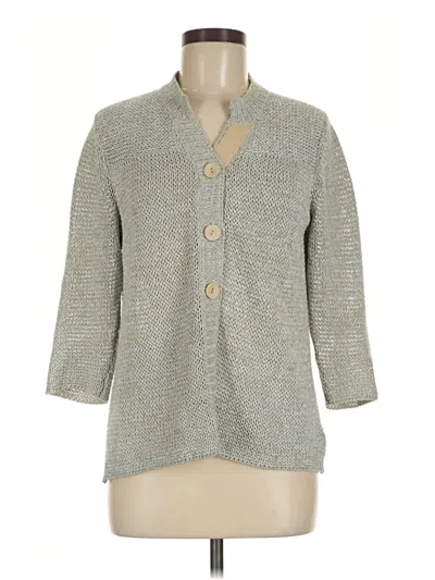 Pre-owned Eddie Bauer Cardigan Sweater In Gray