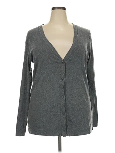 Pre-owned Eddie Bauer Cardigan Sweater In Gray