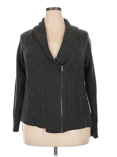 Pre-owned Eddie Bauer Cardigan Sweater In Gray
