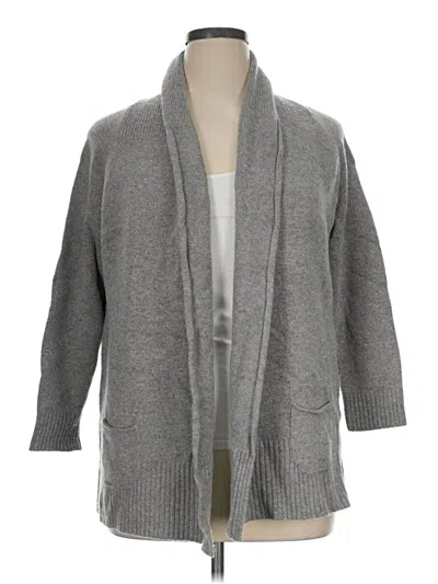 Pre-owned Eddie Bauer Cardigan Sweater In Gray