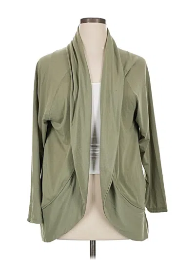 Pre-owned Eddie Bauer Cardigan Sweater In Green