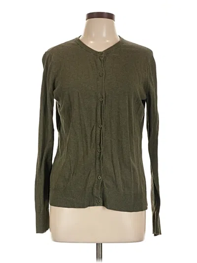 Pre-owned Eddie Bauer Cardigan Sweater In Green