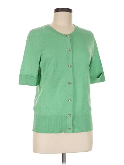 Pre-owned Eddie Bauer Cardigan Sweater In Green