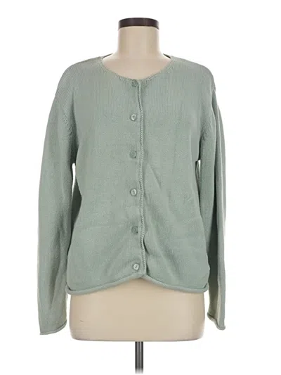 Pre-owned Eddie Bauer Cardigan Sweater In Green